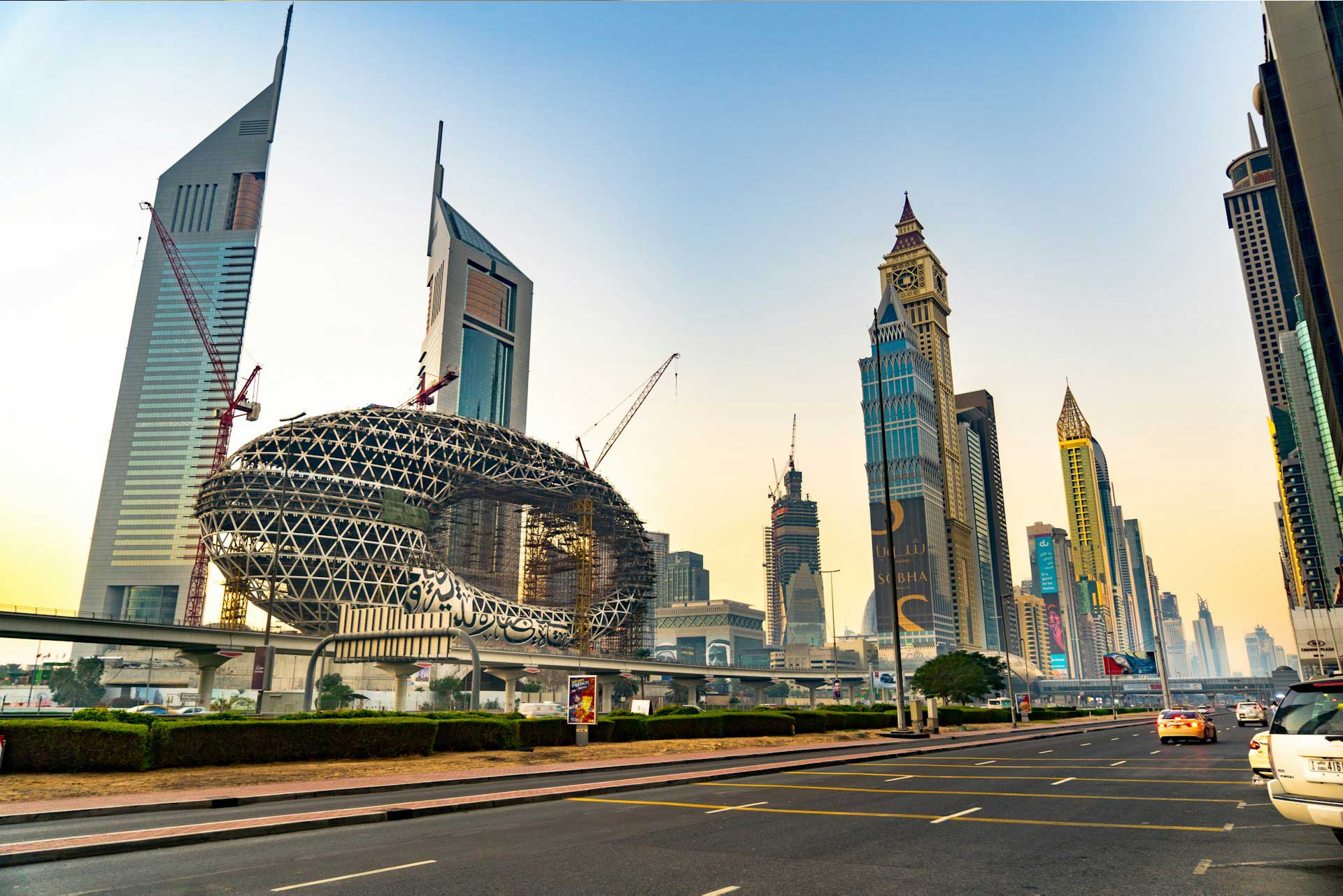 Dubai free zone business district representing UAE free zone e-commerce company setup options in 2026 including DMCC IFZA SHAMS and Dubai Internet City for online retail businesses