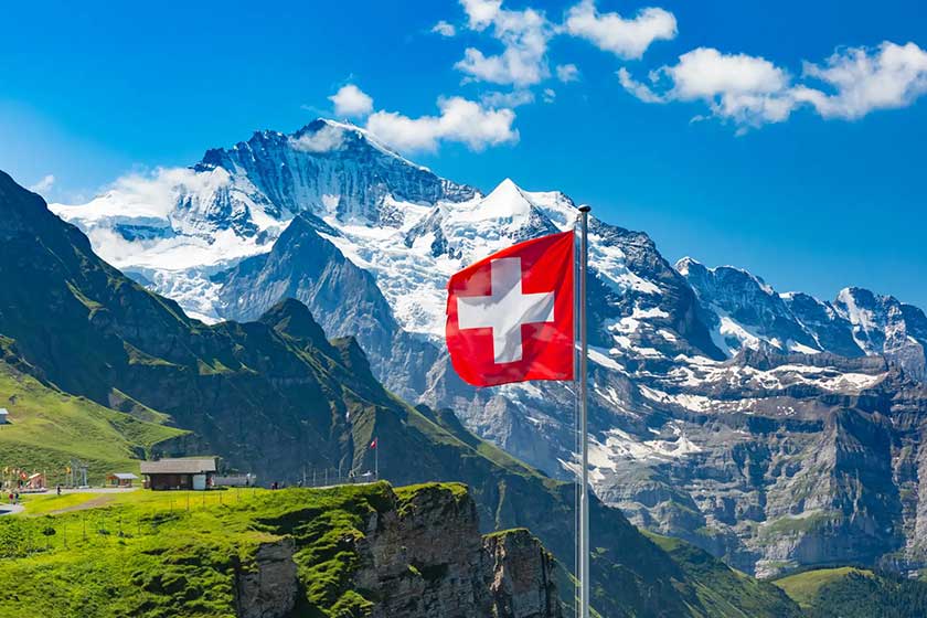 Swiss Alps representing Switzerland holding company stability and prestige