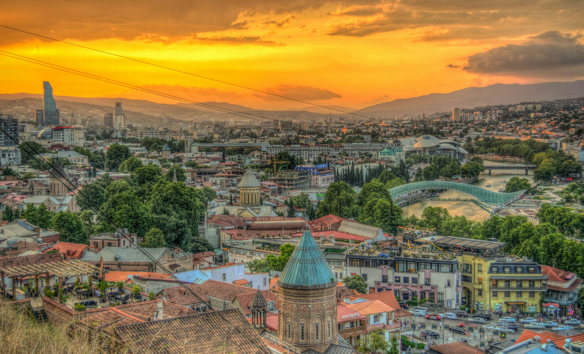 Tbilisi Old Town colourful balconies and historic architecture